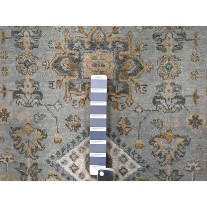 Heriz Wool Hand Knotted Rug Grey White Dove 3.0X5.0 -O084547