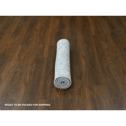Heriz Wool Hand Knotted Rug Grey White Dove 3.0X5.0 -O084547