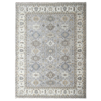 Heriz Wool Hand Knotted Rug Grey White Dove 9.0X11.10 -O084567