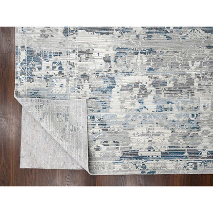 Modern and Contemporary Wool Hand Knotted Rug Ivory No Border 9.3X12.0 -O084578