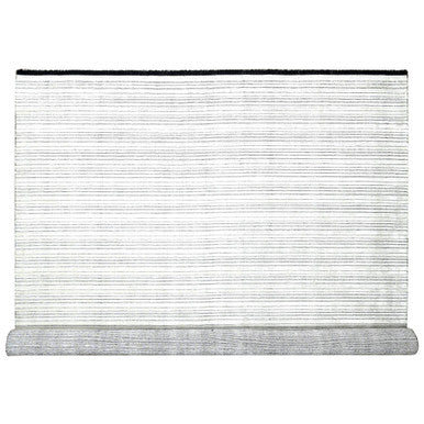 Modern and Contemporary Wool and Plant based Silk Hand Loomed Rug Ivory No Border 11.11X18.1 -O084582