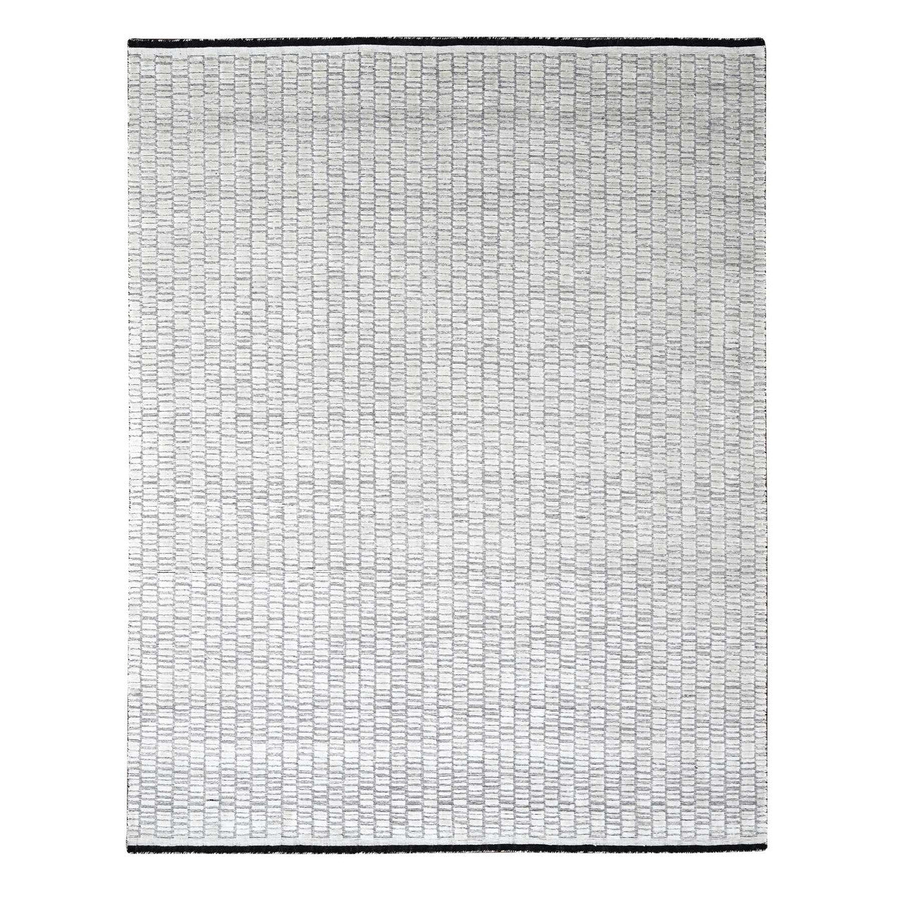 Ivory 9'0" x 11'9" Modern and Contemporary and Plant based Handloom Wool/Silk Rug - Sku: O084585