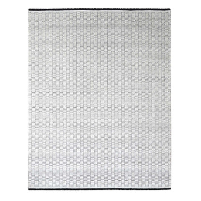 Modern and Contemporary Wool and Plant based Silk Hand Loomed Rug Ivory No Border 9.0X11.9 -O084585
