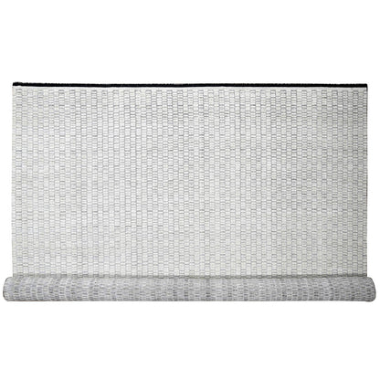 Modern and Contemporary Wool and Plant based Silk Hand Loomed Rug Ivory No Border 14.2X18.0 -O084588