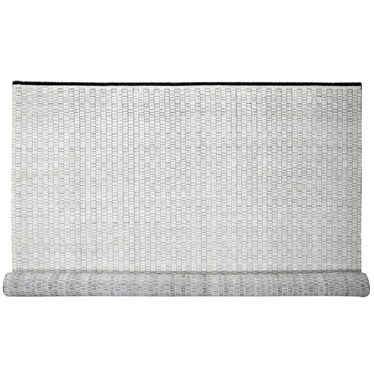Modern and Contemporary Wool and Plant based Silk Hand Loomed Rug Ivory No Border 14.2X18.0 -O084588