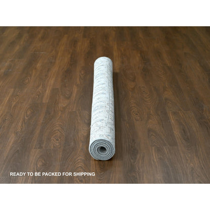 Heriz Wool Hand Knotted Rug Grey Ivory 6.2X6.1 -O084594