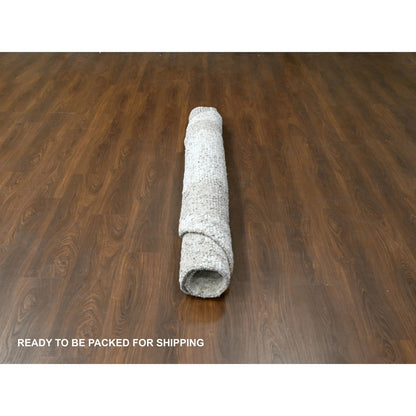 Modern and Contemporary Wool Hand Knotted Rug Brown No Border 7.10X8.0 -O084620