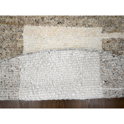 Modern and Contemporary Wool Hand Knotted Rug Brown No Border 7.10X8.3 -O084623