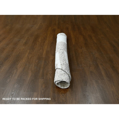 Modern and Contemporary Wool Hand Knotted Rug Brown No Border 7.10X8.3 -O084623