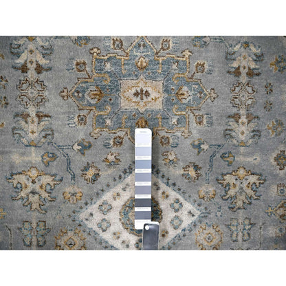 Heriz Wool Hand Knotted Rug Grey Lexicon White 6.2X6.2 -O084639
