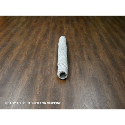 Heriz Wool Hand Knotted Rug Grey Lexicon White 6.2X6.2 -O084639