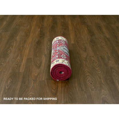 Heriz Wool Hand Knotted Rug Red Gold 2.9X9.11 -O084653