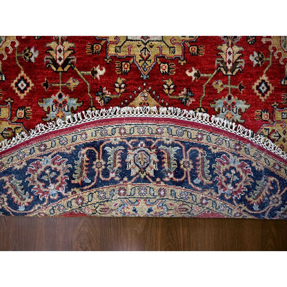 Heriz Wool Hand Knotted Rug Red Black 6.2X6.1 -O084661