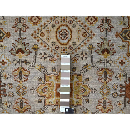 Heriz Wool Hand Knotted Rug Grey Brown 4.2X9.10 -O084665