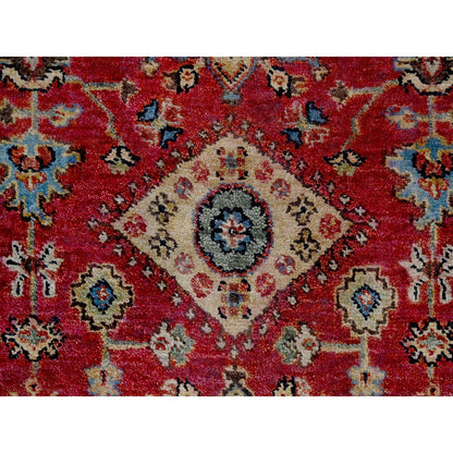 Heriz Wool Hand Knotted Rug Red Mellow Yellow 2.7X12.0 -O084684