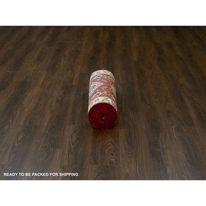 Heriz Wool Hand Knotted Rug Red Mellow Yellow 2.7X12.0 -O084684