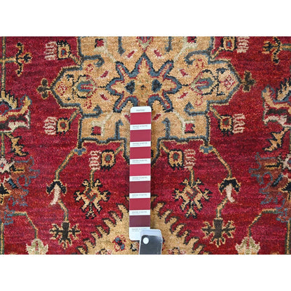 Heriz Wool Hand Knotted Rug Red Mellow Yellow 12.0X12.0 -O084686