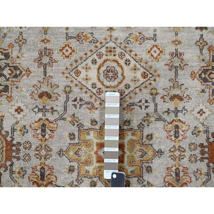 Heriz Wool Hand Knotted Rug Grey Brown 4.2X12.0 -O084691