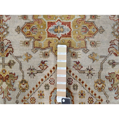 Heriz Wool Hand Knotted Rug Grey Brown 6.2X6.2 -O084701