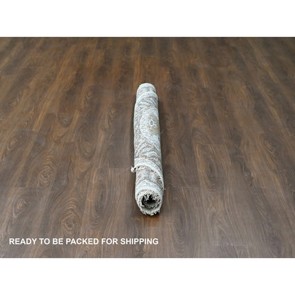 Heriz Wool Hand Knotted Rug Grey Brown 6.2X6.2 -O084701