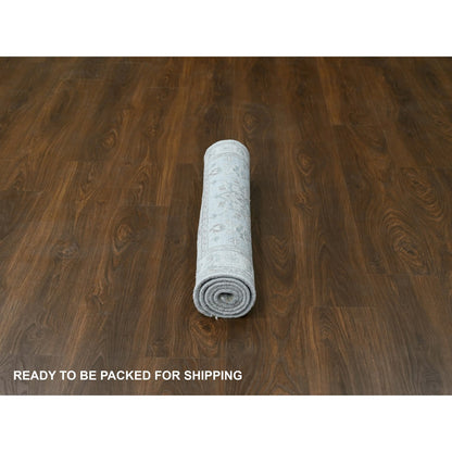 Heriz Wool Hand Knotted Rug Grey Ivory 3.1X5.0 -O084702