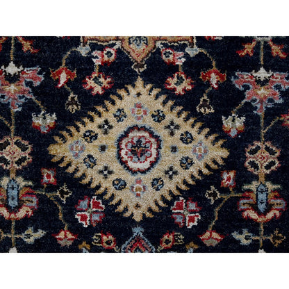 Heriz Wool Hand Knotted Rug Black Rust Red 2.7X10.1 -O084710