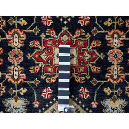 Heriz Wool Hand Knotted Rug Black Red 3.0X5.0 -O084711