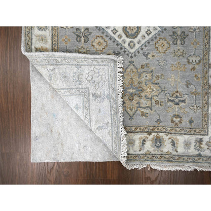 Heriz Wool Hand Knotted Rug Grey Ivory 3.1X5.0 -O084713