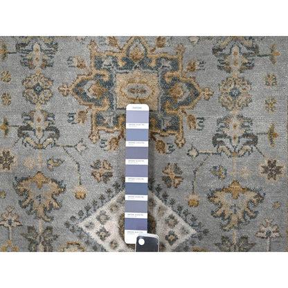 Heriz Wool Hand Knotted Rug Grey Ivory 3.1X5.0 -O084713