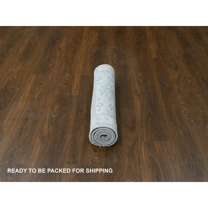 Heriz Wool Hand Knotted Rug Grey Ivory 3.1X5.0 -O084713