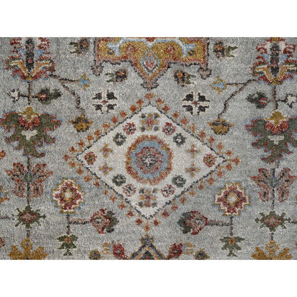 Heriz Wool Hand Knotted Rug Grey Brown 2.7X10.0 -O084715