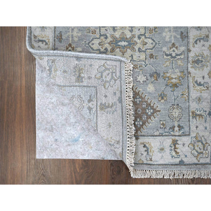Heriz Wool Hand Knotted Rug Grey Ivory 2.8X5.10 -O084716