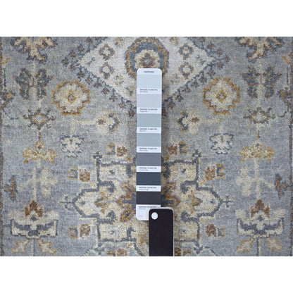 Heriz Wool Hand Knotted Rug Grey Ivory 2.8X5.10 -O084716