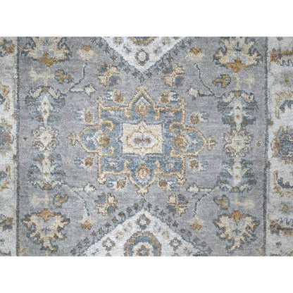 Heriz Wool Hand Knotted Rug Grey Ivory 2.8X5.10 -O084716