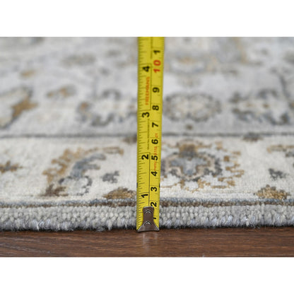 Heriz Wool Hand Knotted Rug Grey 2.7x25.10 -O084731