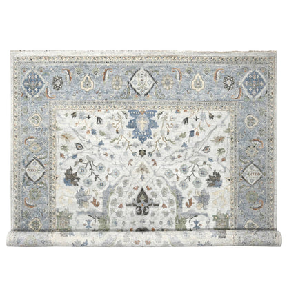 Heriz Wool Hand Knotted Rug Grey Gray 11.10X12.0 -O084737