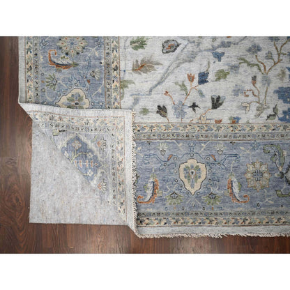 Heriz Wool Hand Knotted Rug Grey Gray 11.10X12.0 -O084737