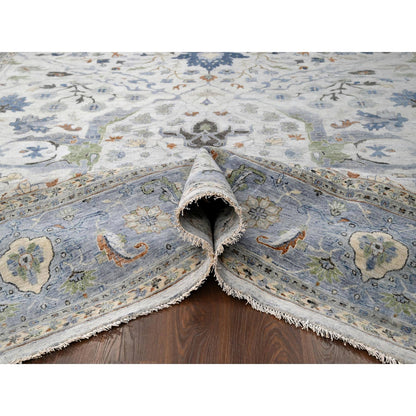 Heriz Wool Hand Knotted Rug Grey Gray 11.10X12.0 -O084737