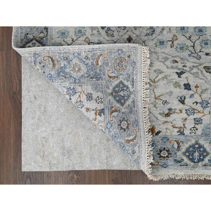 Oushak And Peshawar Wool Hand Knotted Rug Grey Gray 3.0X5.0 -O084740