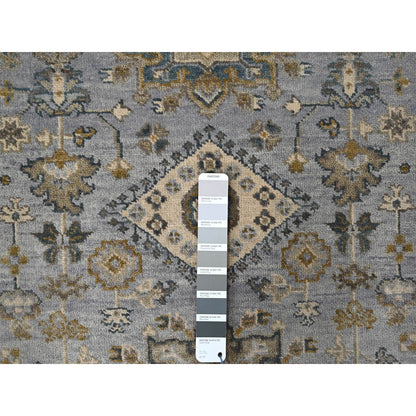 Heriz Wool Hand Knotted Rug Grey Daisy White 3.1X5.0 -O084744