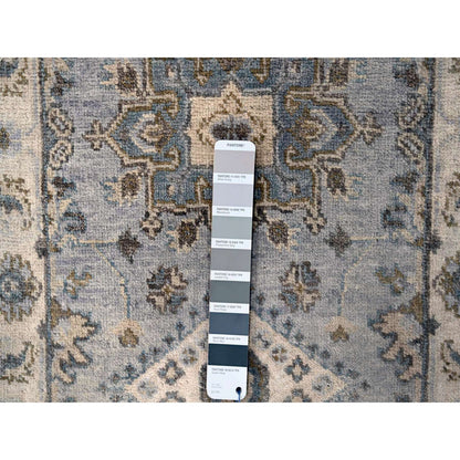 Heriz Wool Hand Knotted Rug Grey Ivory 2.0X3.0 -O084782