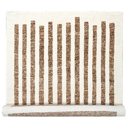 Modern and Contemporary Wool Hand Knotted Rug Brown No Border 10.3X14.1 -O084825