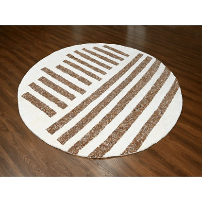 Modern and Contemporary Wool Hand Knotted Rug Brown No Border 10.0X10.3 -O084845