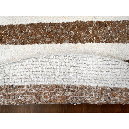 Modern and Contemporary Wool Hand Knotted Rug Brown No Border 10.0X10.3 -O084845