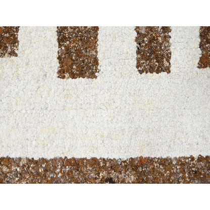 Modern and Contemporary Wool Hand Knotted Rug Brown No Border 11.11X12.1 -O084846