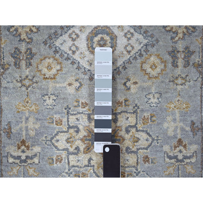 Heriz Wool Hand Knotted Rug Grey Ivory 2.7X6.0 -O084908