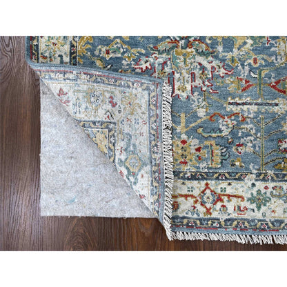 Heriz Wool Hand Knotted Rug Blue Gray 3.1X4.11 -O084953