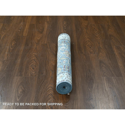 Heriz Wool Hand Knotted Rug Blue Gray 3.1X4.11 -O084953