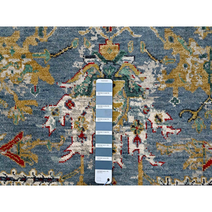 Heriz Wool Hand Knotted Rug Blue Gray 4.9X7.0 -O084954