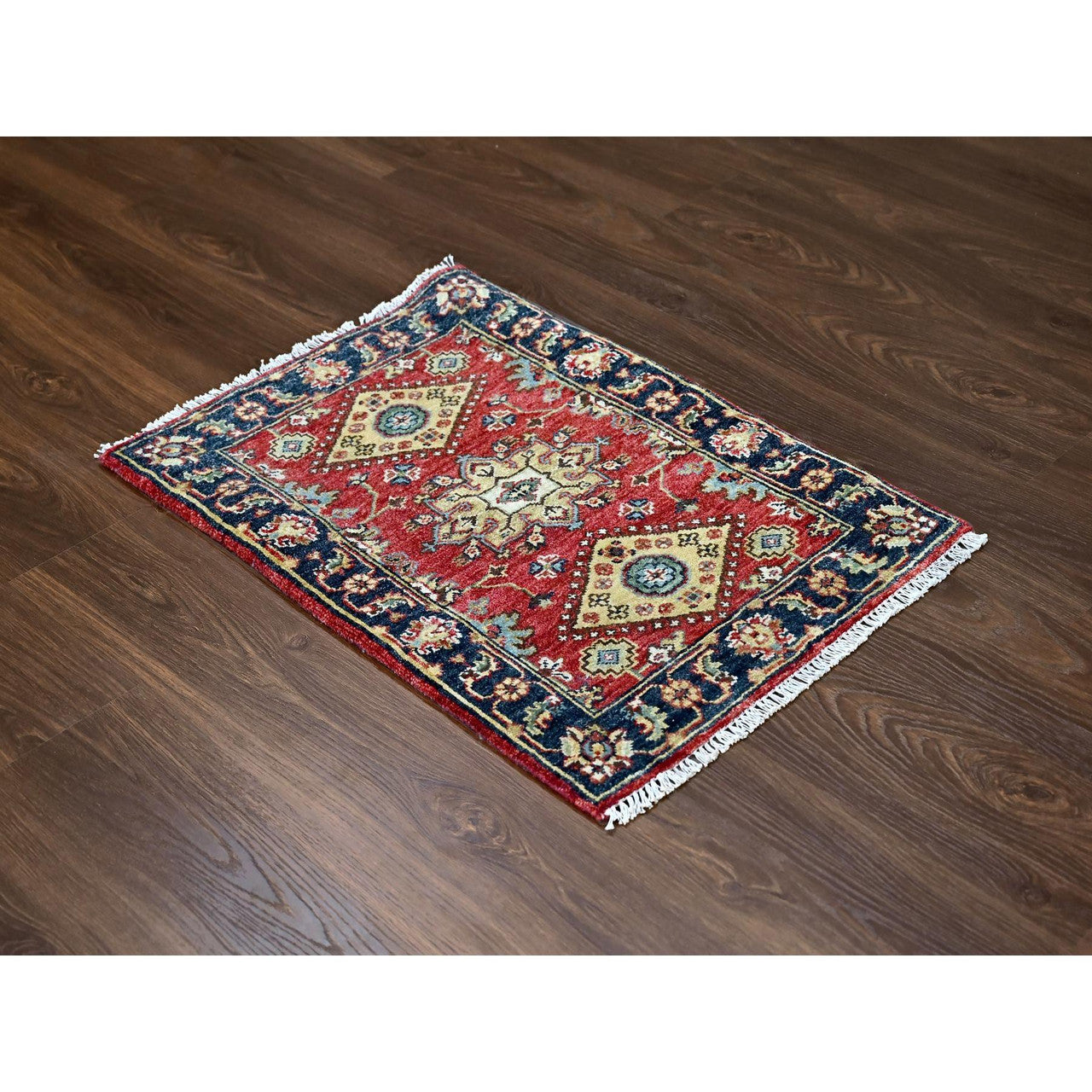 Red 2'0" x 3'0" Heriz Hand knotted Wool Rug - Sku: O084980